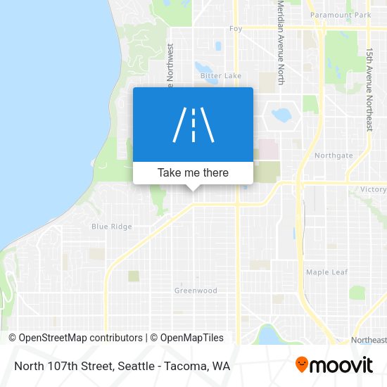 North 107th Street map