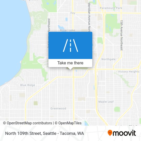 North 109th Street map