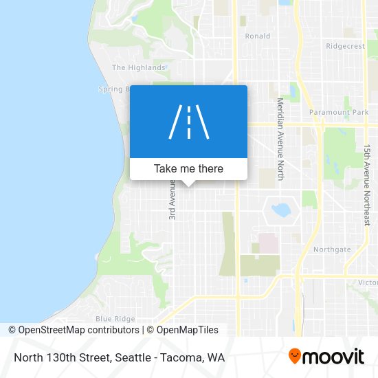 North 130th Street map