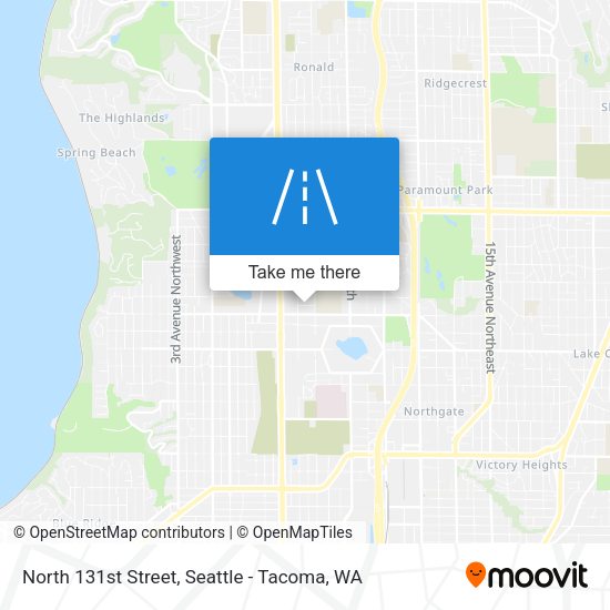 North 131st Street map