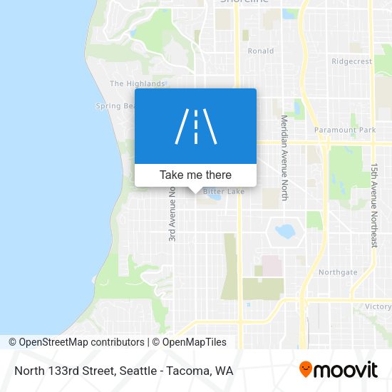 North 133rd Street map