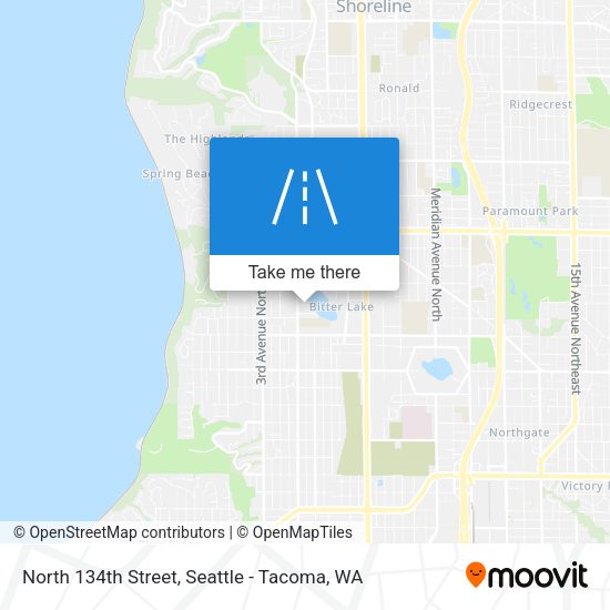 North 134th Street map