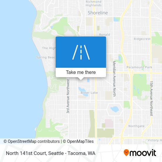 North 141st Court map