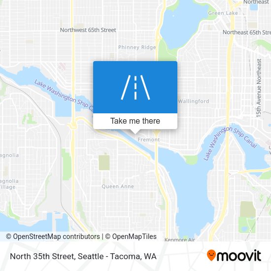 North 35th Street map
