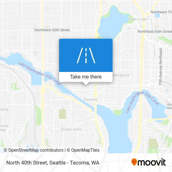 North 40th Street map
