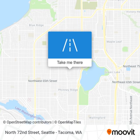 North 72nd Street map