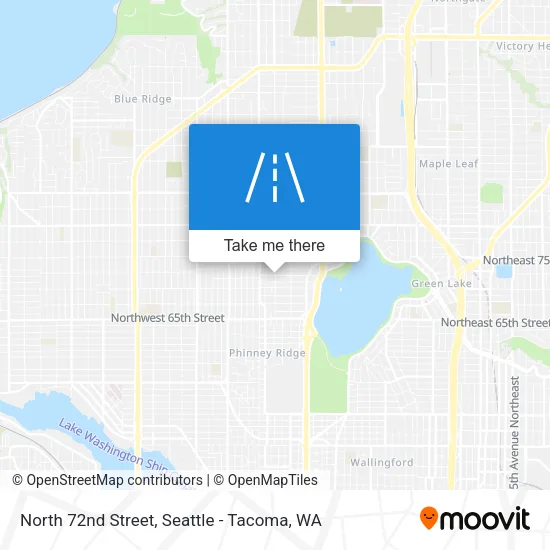 North 72nd Street map