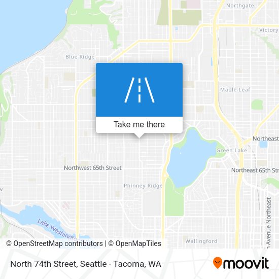 North 74th Street map