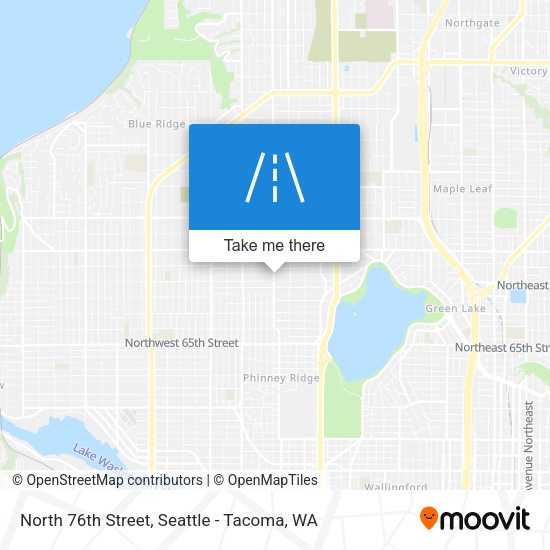 North 76th Street map