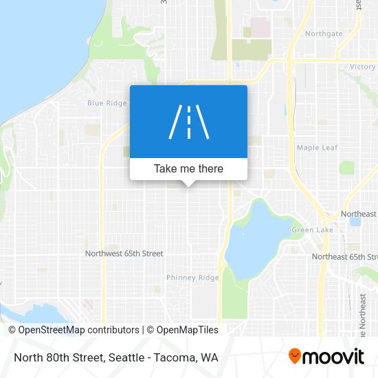 North 80th Street map