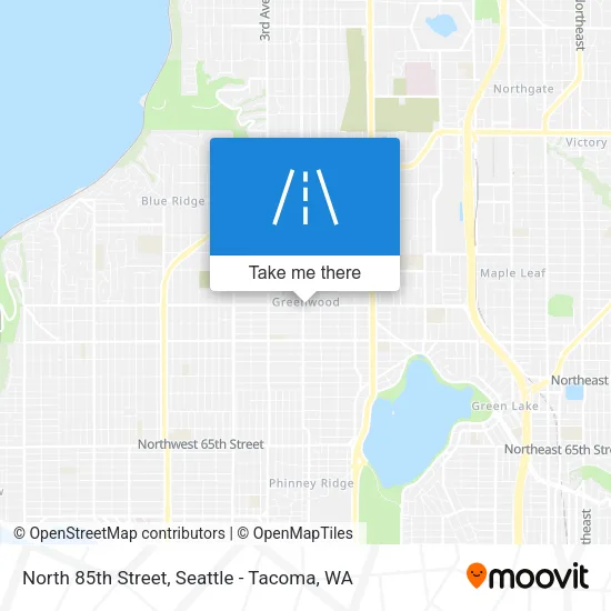 North 85th Street map