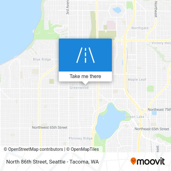 North 86th Street map