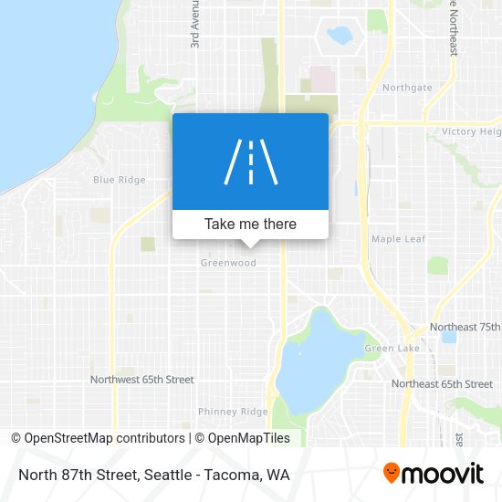 North 87th Street map