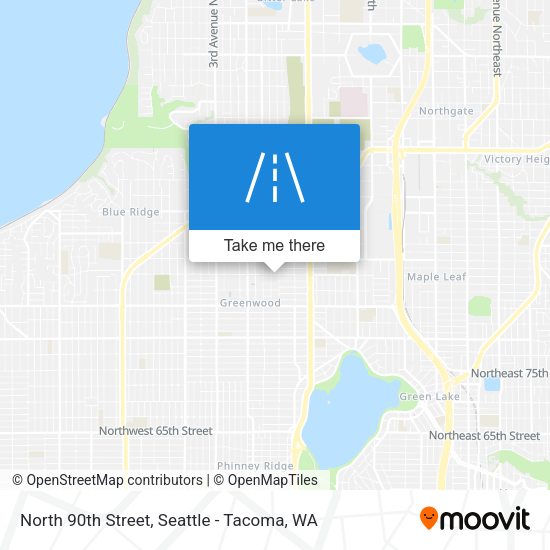 North 90th Street map