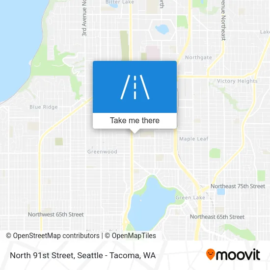 North 91st Street map