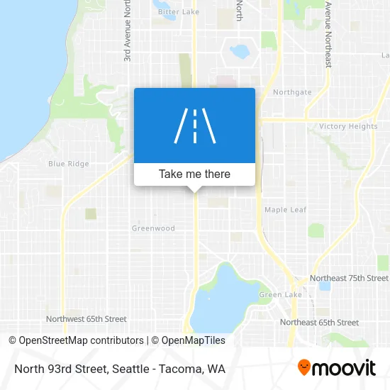 North 93rd Street map