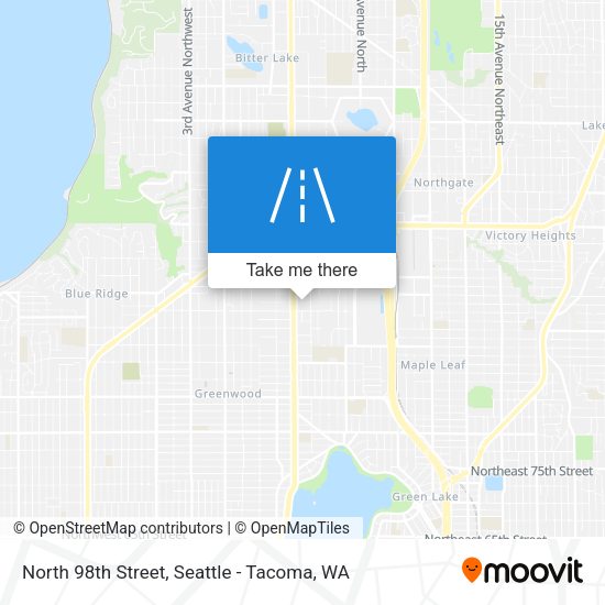 North 98th Street map