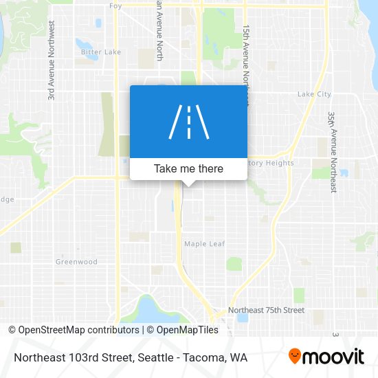 Northeast 103rd Street map
