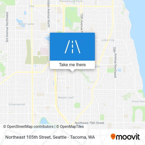 Northeast 105th Street map