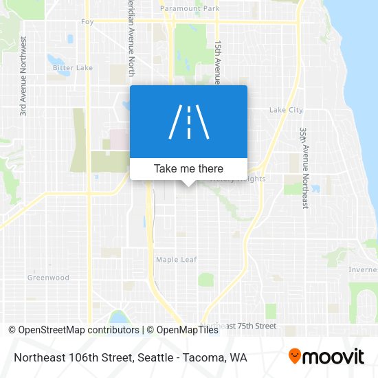Northeast 106th Street map