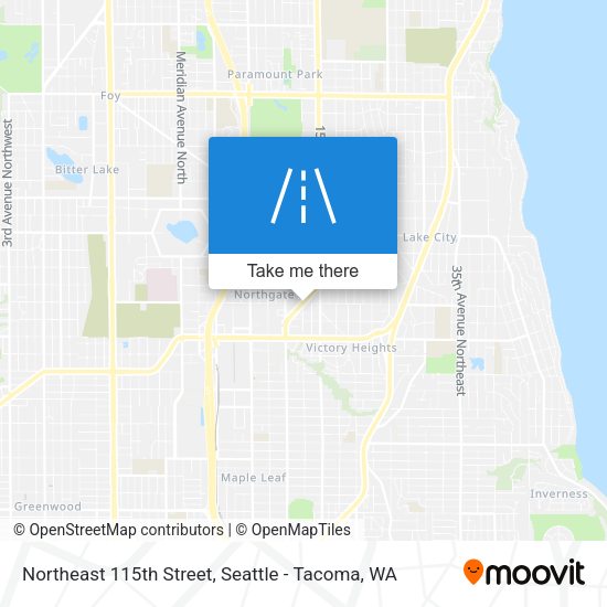 Northeast 115th Street map
