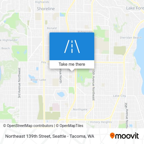 Northeast 139th Street map