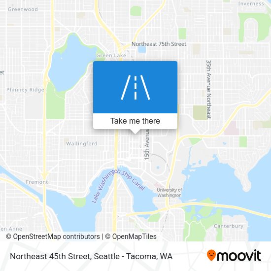 Northeast 45th Street map