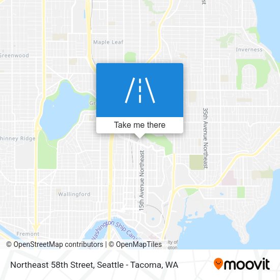 Northeast 58th Street map