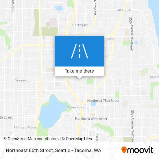 Northeast 86th Street map