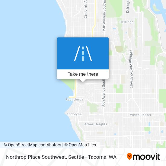 Northrop Place Southwest map
