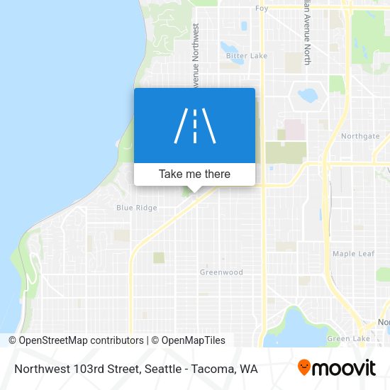 Northwest 103rd Street map