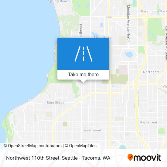 Northwest 110th Street map