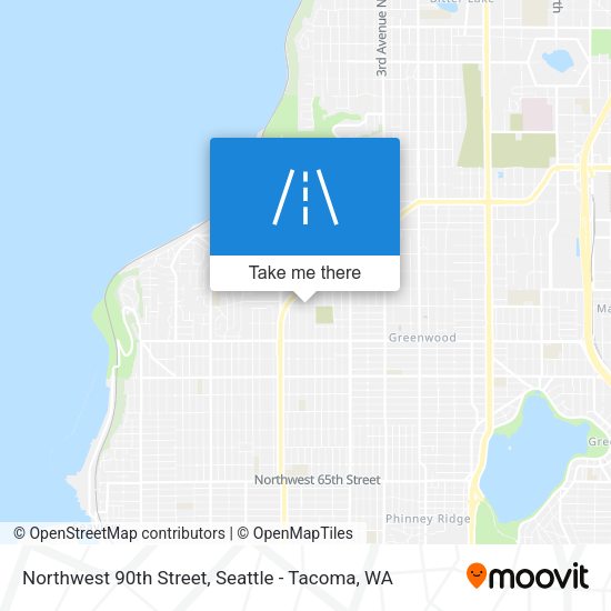 Northwest 90th Street map