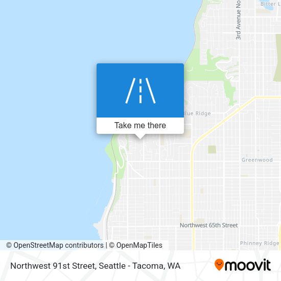 Northwest 91st Street map