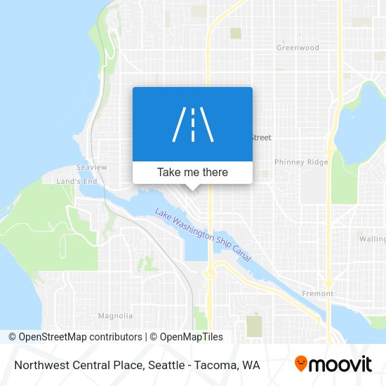 Northwest Central Place map