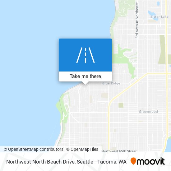 Northwest North Beach Drive map