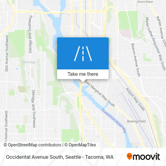 Mapa de Occidental Avenue South