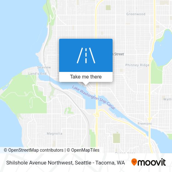 Shilshole Avenue Northwest map