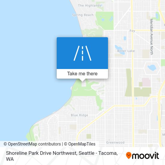 Mapa de Shoreline Park Drive Northwest