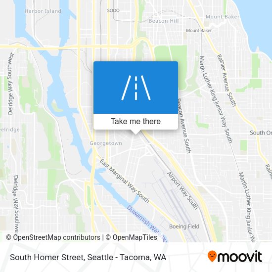 South Homer Street map