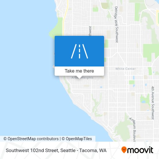 Southwest 102nd Street map