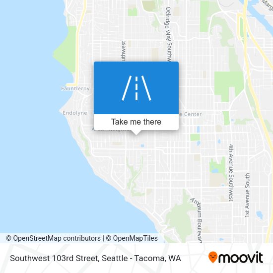 Southwest 103rd Street map