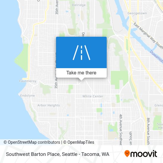 Southwest Barton Place map