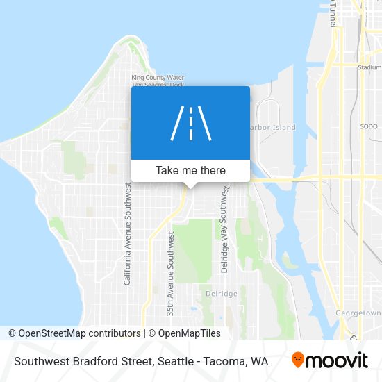 Southwest Bradford Street map