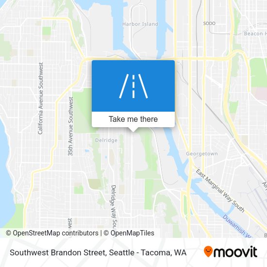 Southwest Brandon Street map