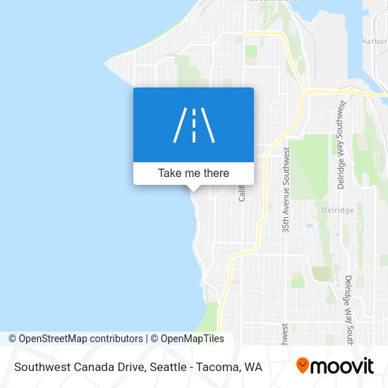 Southwest Canada Drive map