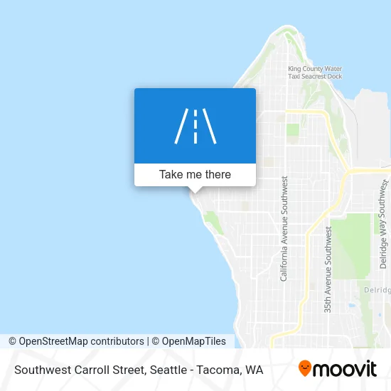 Southwest Carroll Street map