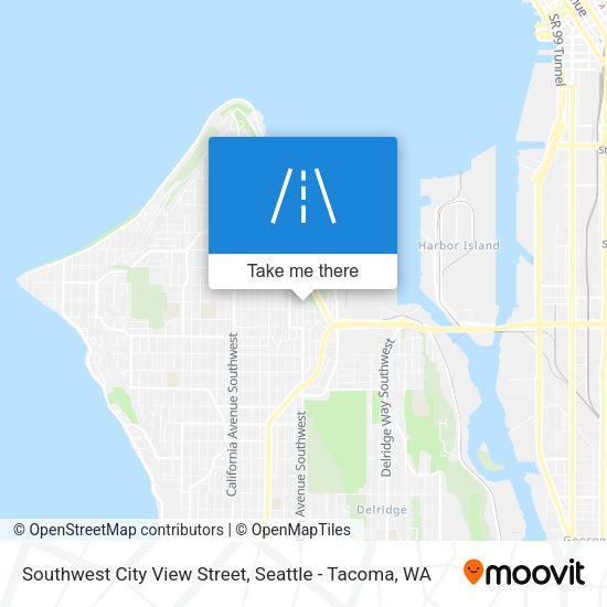 Mapa de Southwest City View Street