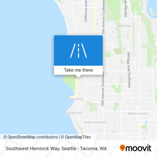 Southwest Hemlock Way map