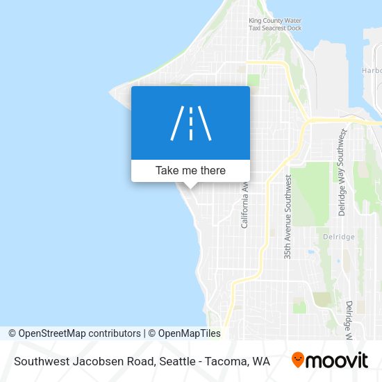 Southwest Jacobsen Road map